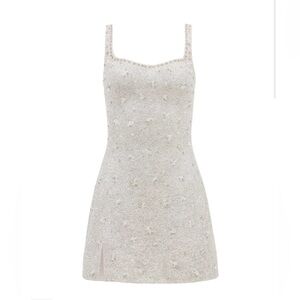 Clio Peppiatt Silver Mini Dress